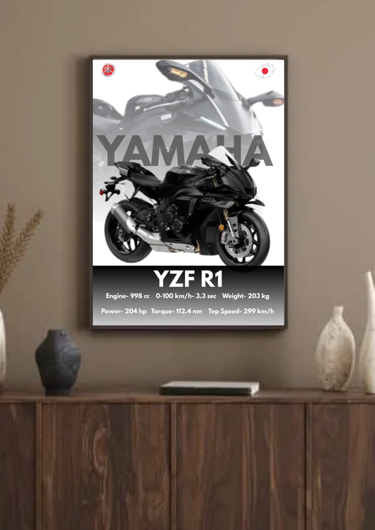 Yamaha R1 Framed Poster